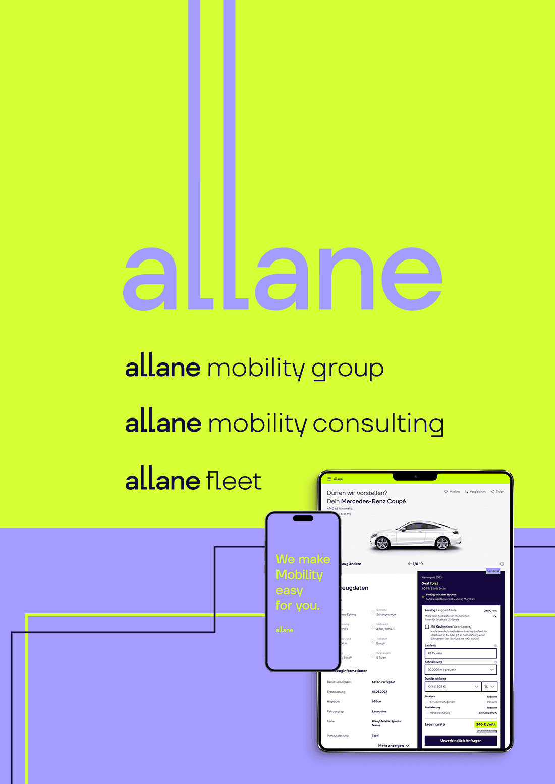 Allane Logo und Linien-Skizzierung